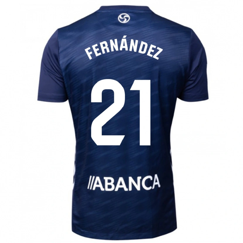 Danxen Hombre Camiseta Manu Fernández #21 Azul Marino Blanco 2ª Equipación 2025/26 La Camisa México
