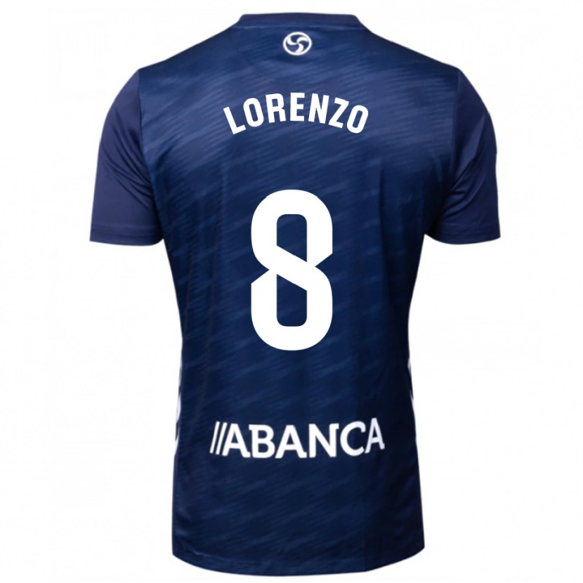 Danxen Hombre Camiseta Paula Lorenzo #8 Azul Marino Blanco 2ª Equipación 2025/26 La Camisa México