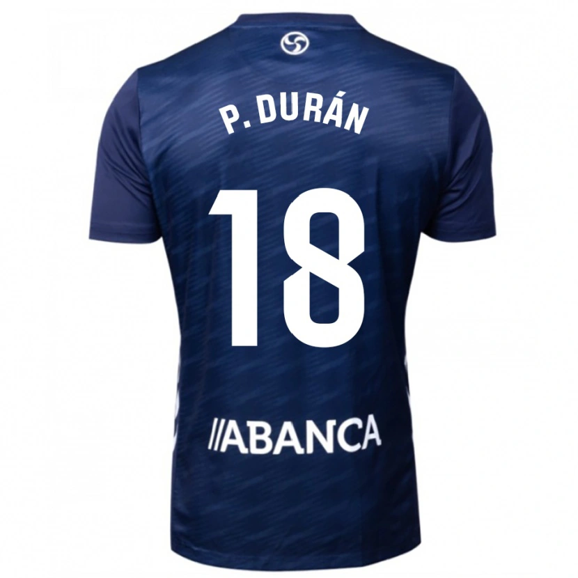 Danxen Hombre Camiseta Pablo Durán #18 Azul Marino Blanco 2ª Equipación 2025/26 La Camisa México
