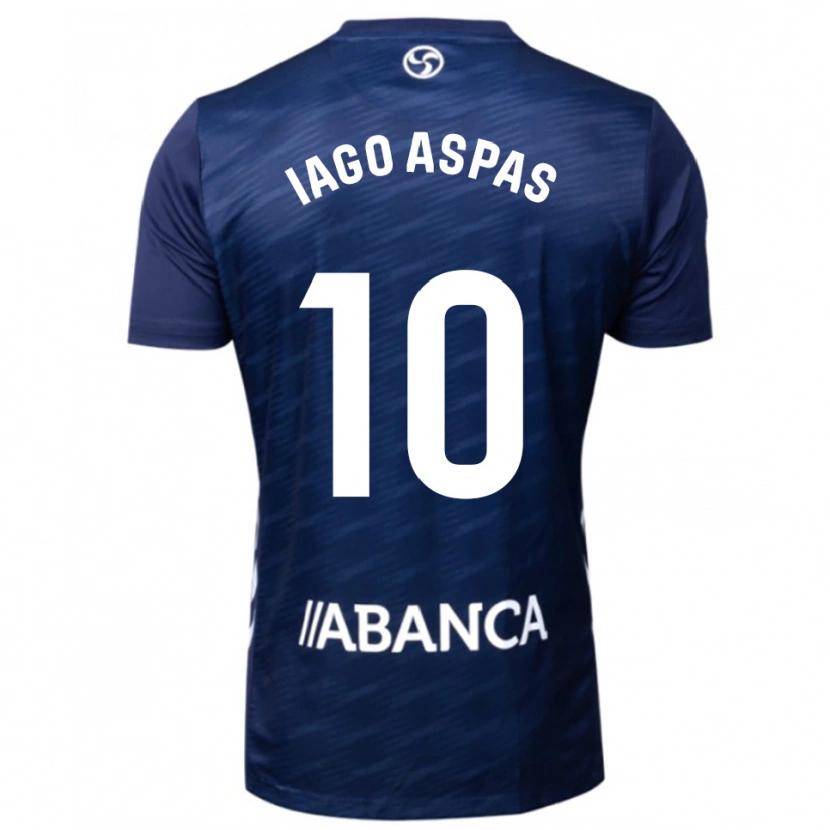 Danxen Hombre Camiseta Iago Aspas #10 Azul Marino Blanco 2ª Equipación 2025/26 La Camisa México