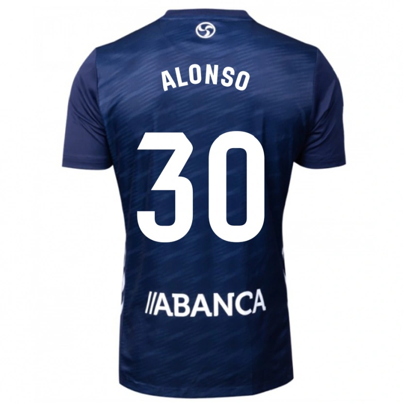 Danxen Hombre Camiseta Adriana Alonso #30 Azul Marino Blanco 2ª Equipación 2025/26 La Camisa México