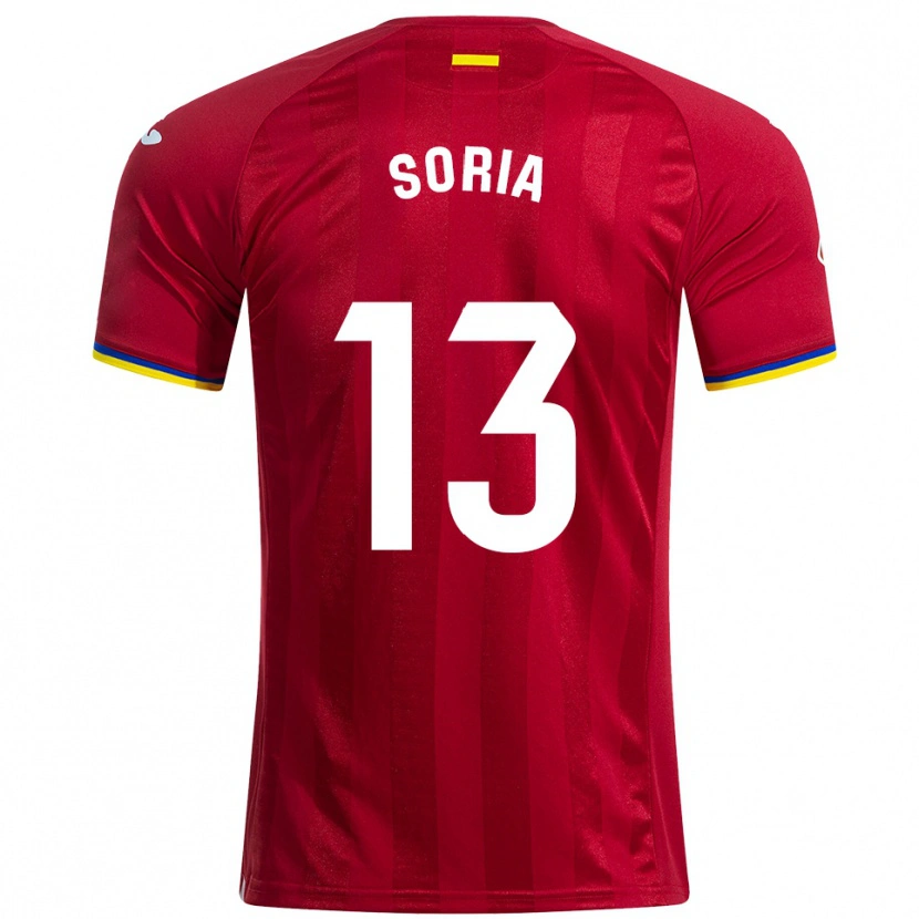Danxen Hombre Camiseta David Soria #13 Rojo Amarillo Azul 2ª Equipación 2025/26 La Camisa México