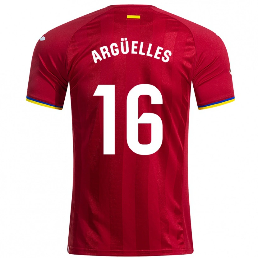 Danxen Hombre Camiseta David Argüelles #16 Rojo Amarillo Azul 2ª Equipación 2025/26 La Camisa México