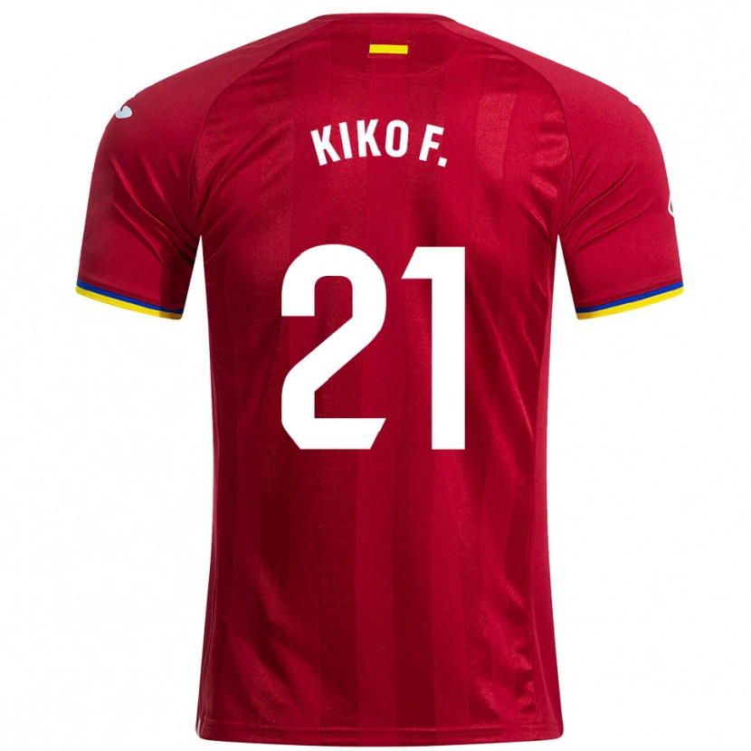 Danxen Hombre Camiseta Kiko Femenía #21 Rojo Amarillo Azul 2ª Equipación 2025/26 La Camisa México