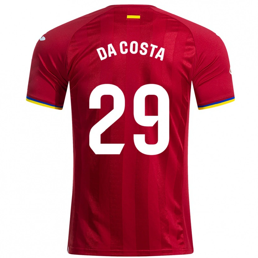 Danxen Hombre Camiseta Coba Da Costa #29 Rojo Amarillo Azul 2ª Equipación 2025/26 La Camisa México