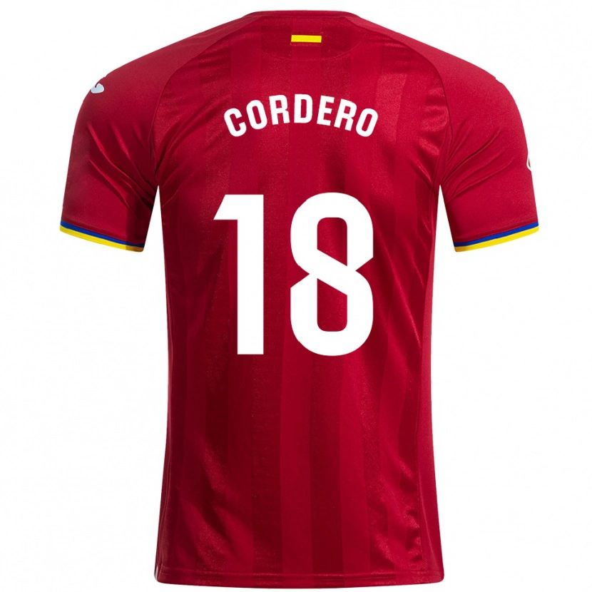 Danxen Hombre Camiseta Alberto Cordero #18 Rojo Amarillo Azul 2ª Equipación 2025/26 La Camisa México
