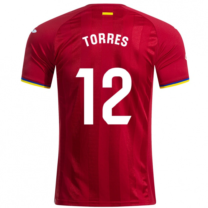 Danxen Hombre Camiseta Rubén Torres #12 Rojo Amarillo Azul 2ª Equipación 2025/26 La Camisa México