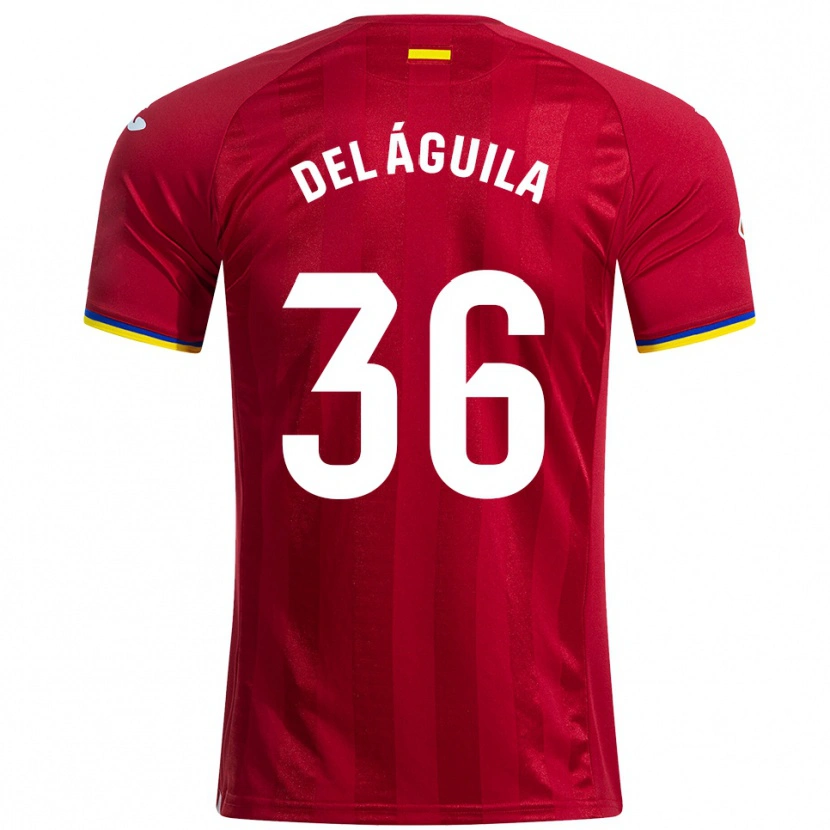 Danxen Hombre Camiseta Ángel Del Águila #36 Rojo Amarillo Azul 2ª Equipación 2025/26 La Camisa México