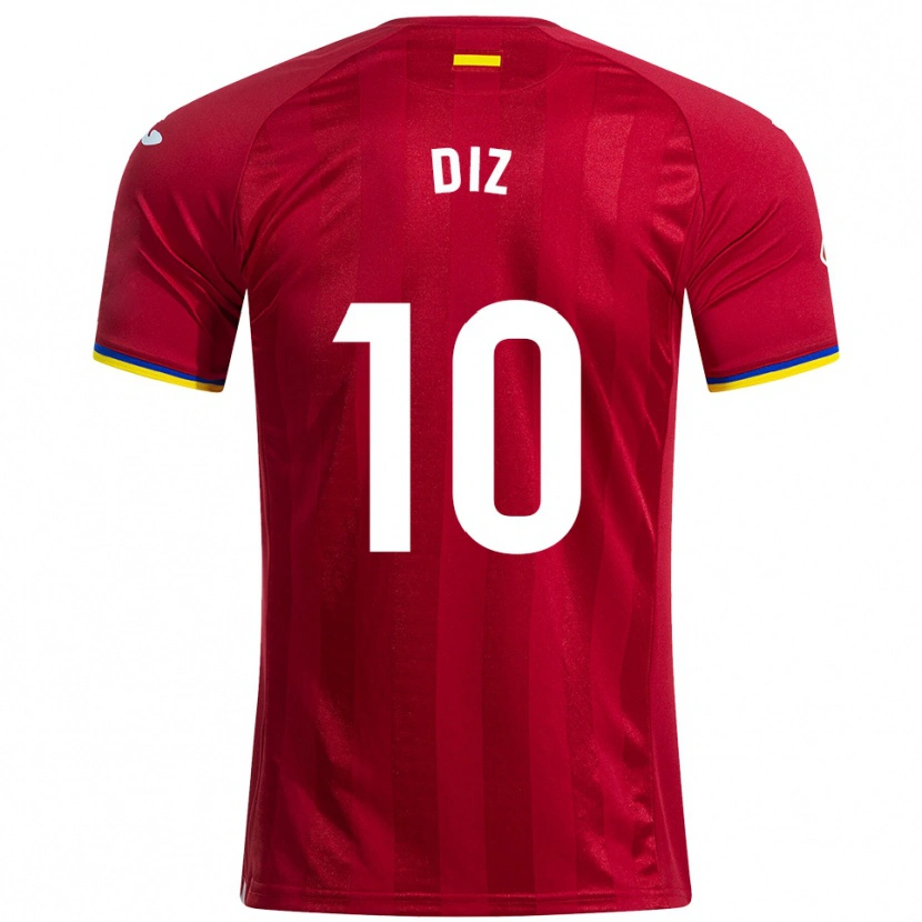 Danxen Hombre Camiseta Rafa Diz #10 Rojo Amarillo Azul 2ª Equipación 2025/26 La Camisa México