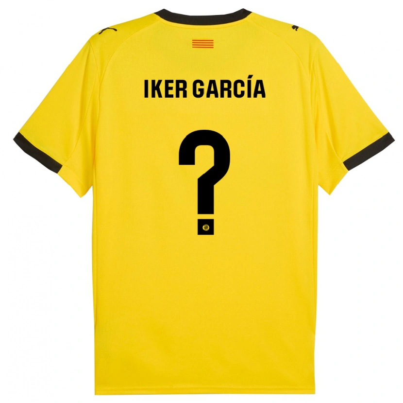 Danxen Hombre Camiseta Iker García #0 Amarillo Negro 2ª Equipación 2025/26 La Camisa México