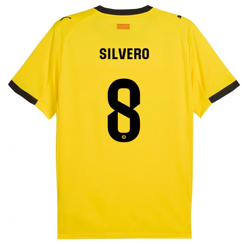 Danxen Hombre Camiseta Pol Silvero #8 Amarillo Negro 2ª Equipación 2025/26 La Camisa México