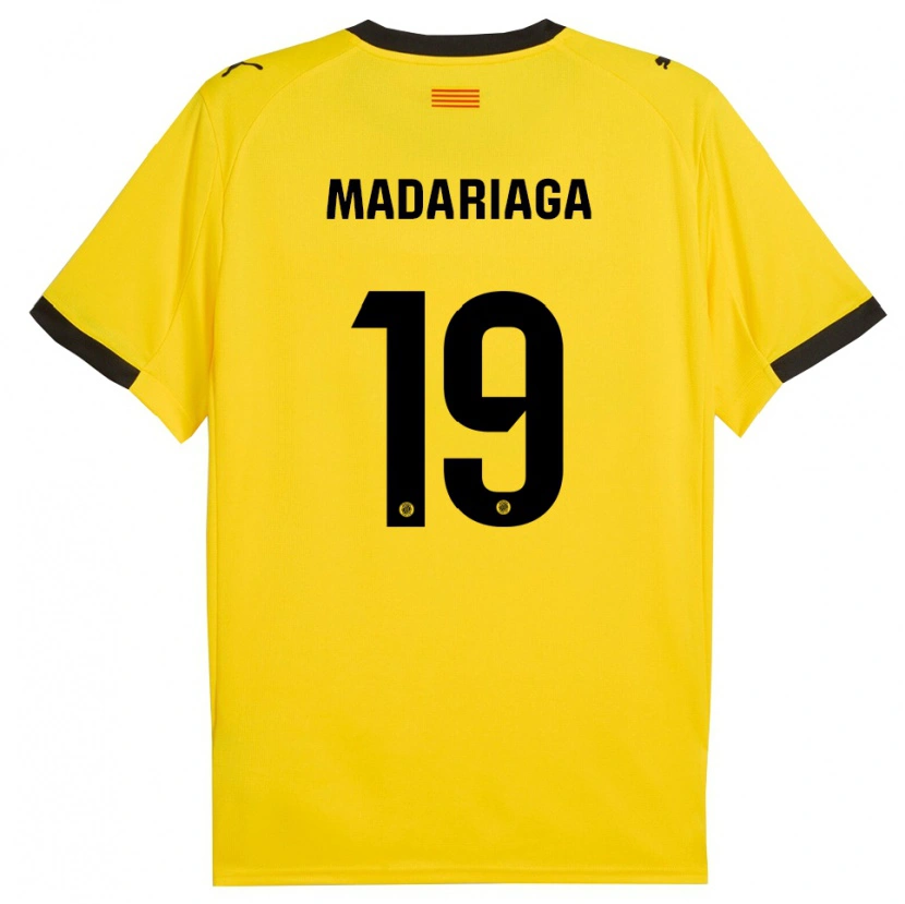 Danxen Hombre Camiseta Génesis Madariaga #19 Amarillo Negro 2ª Equipación 2025/26 La Camisa México