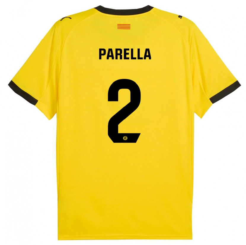 Danxen Hombre Camiseta Virginia Parella #2 Amarillo Negro 2ª Equipación 2025/26 La Camisa México