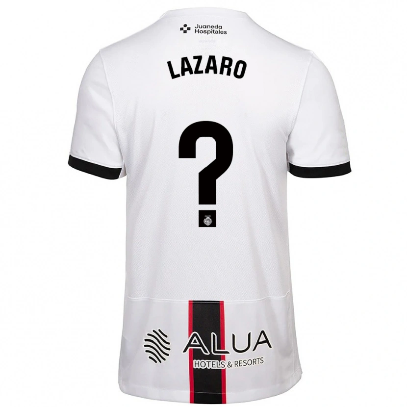 Danxen Hombre Camiseta Victor Lázaro #0 Blanco Negro 2ª Equipación 2025/26 La Camisa México