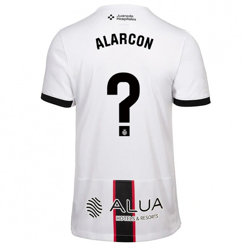 Danxen Hombre Camiseta Raúl Alarcón #0 Blanco Negro 2ª Equipación 2025/26 La Camisa México