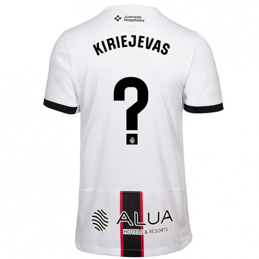 Danxen Hombre Camiseta Rimvydas Kiriejevas #0 Blanco Negro 2ª Equipación 2025/26 La Camisa México