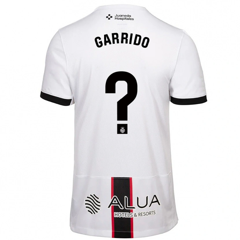 Danxen Hombre Camiseta Adrián Garrido #0 Blanco Negro 2ª Equipación 2025/26 La Camisa México