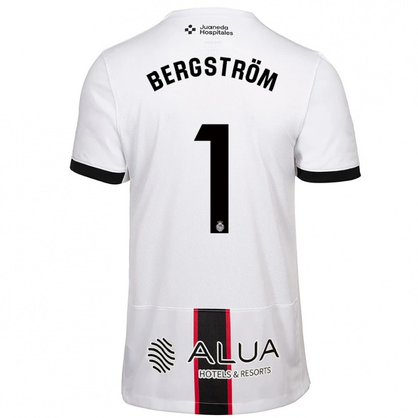 Danxen Hombre Camiseta Lucas Bergström #1 Blanco Negro 2ª Equipación 2025/26 La Camisa México