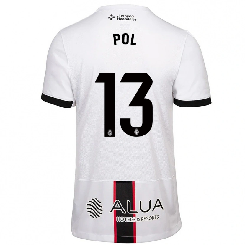 Danxen Hombre Camiseta Joan Pol #13 Blanco Negro 2ª Equipación 2025/26 La Camisa México