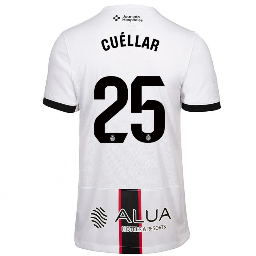 Danxen Hombre Camiseta Iván Cuéllar #25 Blanco Negro 2ª Equipación 2025/26 La Camisa México