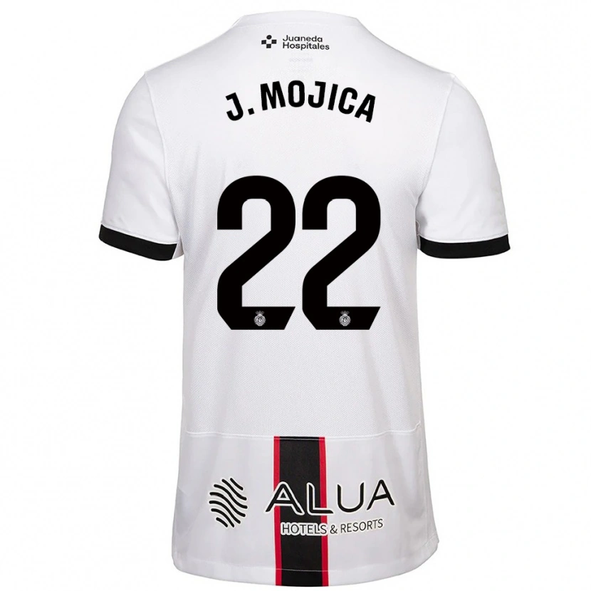 Danxen Hombre Camiseta Johan Mojica #22 Blanco Negro 2ª Equipación 2025/26 La Camisa México