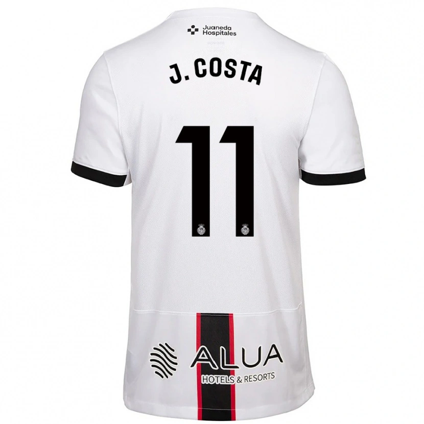 Danxen Hombre Camiseta Jaume Costa #11 Blanco Negro 2ª Equipación 2025/26 La Camisa México