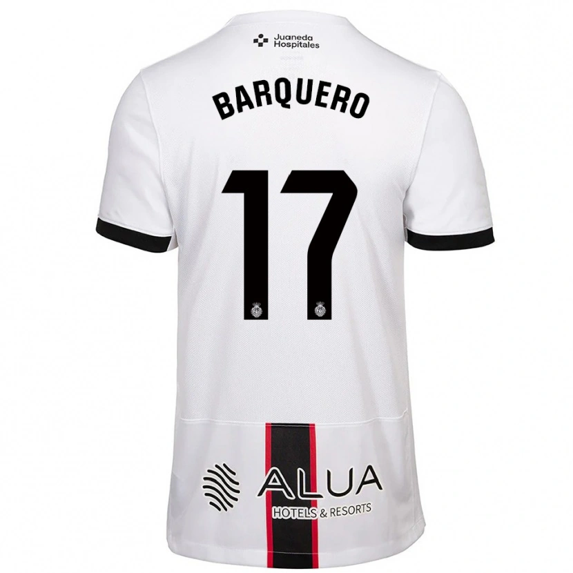 Danxen Hombre Camiseta Adrián Barquero #17 Blanco Negro 2ª Equipación 2025/26 La Camisa México