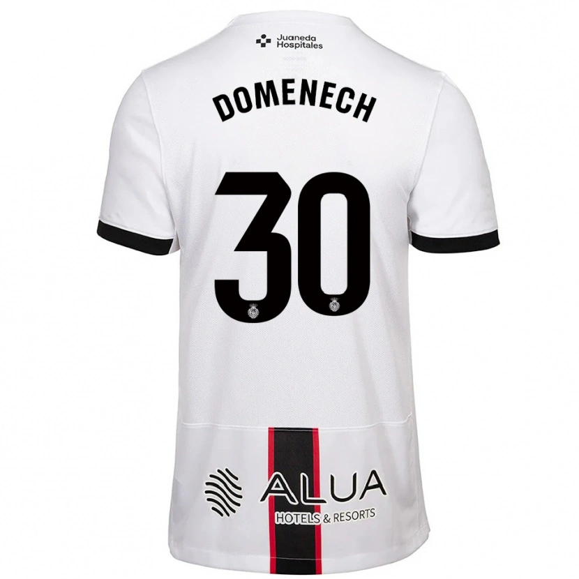 Danxen Hombre Camiseta Marc Domènech #30 Blanco Negro 2ª Equipación 2025/26 La Camisa México