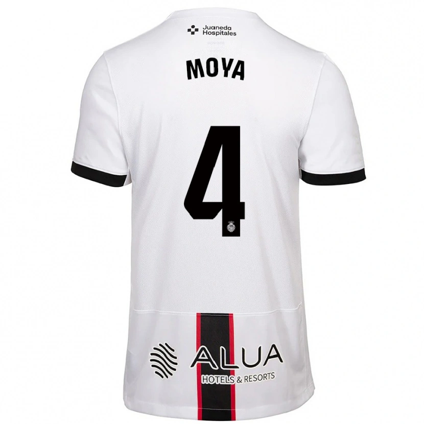 Danxen Hombre Camiseta Pablo Moyá #4 Blanco Negro 2ª Equipación 2025/26 La Camisa México