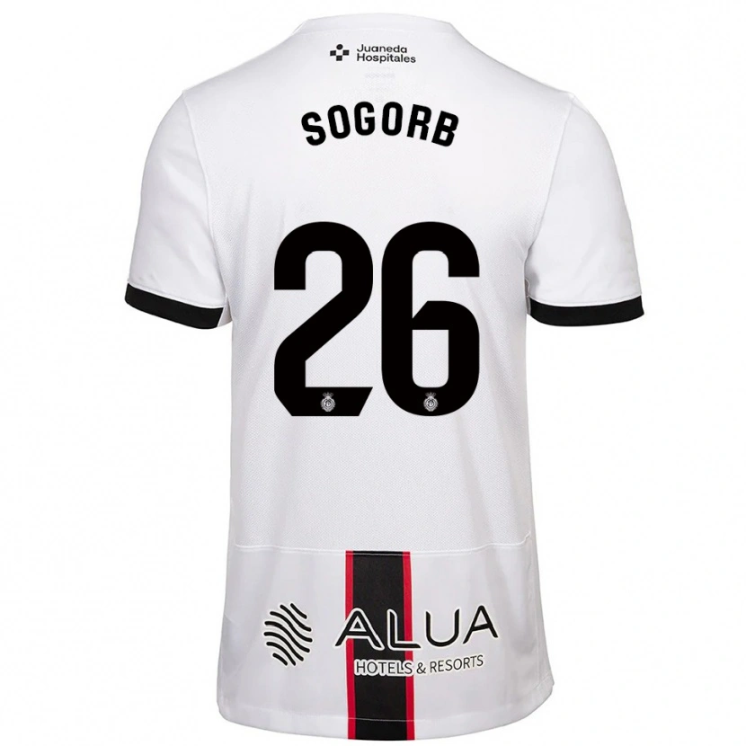 Danxen Hombre Camiseta Carles Sogorb #26 Blanco Negro 2ª Equipación 2025/26 La Camisa México