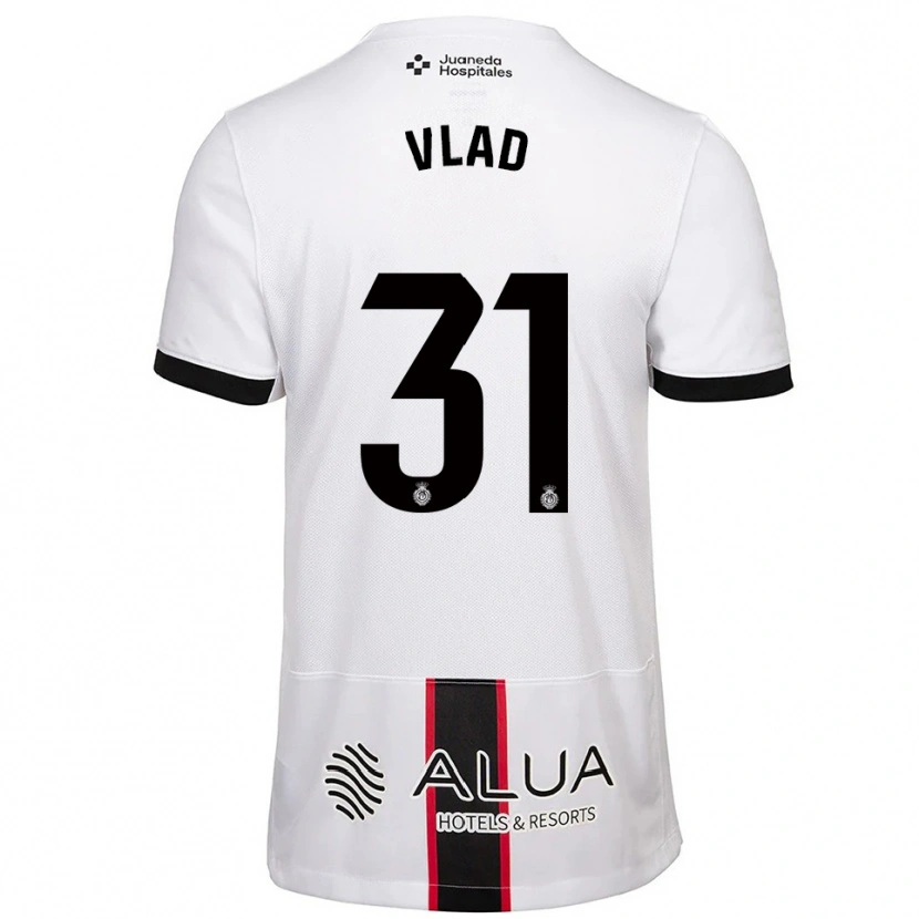 Danxen Hombre Camiseta Rares Vlad #31 Blanco Negro 2ª Equipación 2025/26 La Camisa México