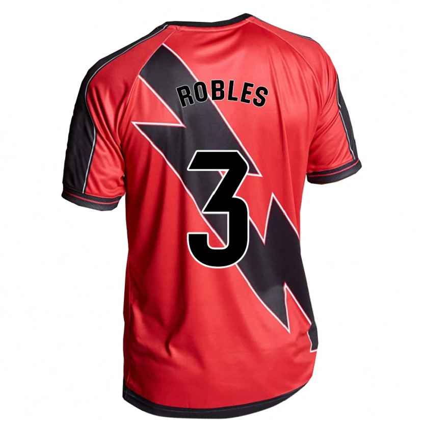 Danxen Hombre Camiseta Diego Robles #3 Rojo Negro 2ª Equipación 2025/26 La Camisa México