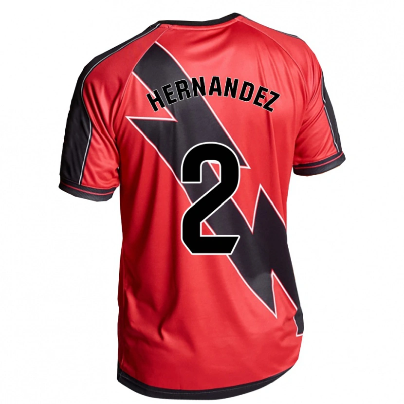 Danxen Hombre Camiseta Marco Hernández #2 Rojo Negro 2ª Equipación 2025/26 La Camisa México