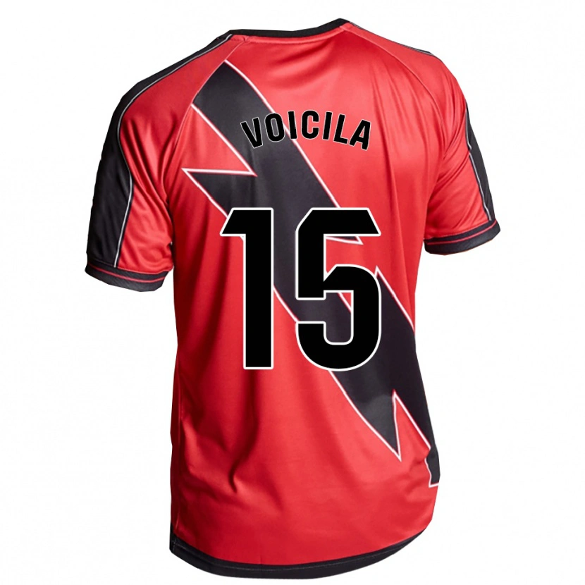 Danxen Hombre Camiseta Daniel Voicilă #15 Rojo Negro 2ª Equipación 2025/26 La Camisa México