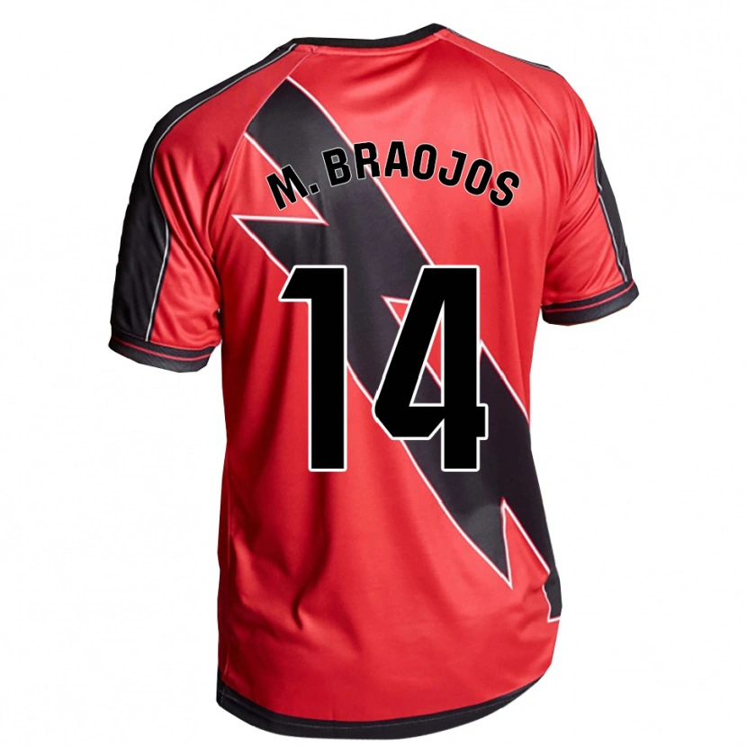 Danxen Hombre Camiseta Mónica Braojos Pérez #14 Rojo Negro 2ª Equipación 2025/26 La Camisa México