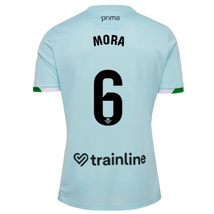Danxen Hombre Camiseta Marcos Mora #6 Celeste Verde 2ª Equipación 2025/26 La Camisa México