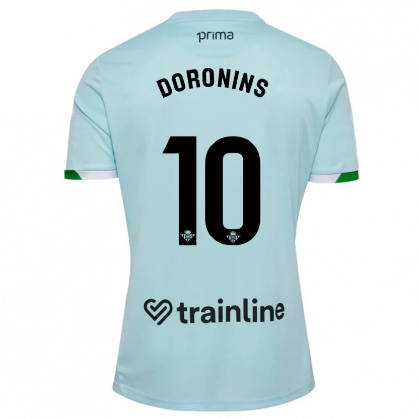 Danxen Hombre Camiseta Nikita Doronins #10 Celeste Verde 2ª Equipación 2025/26 La Camisa México