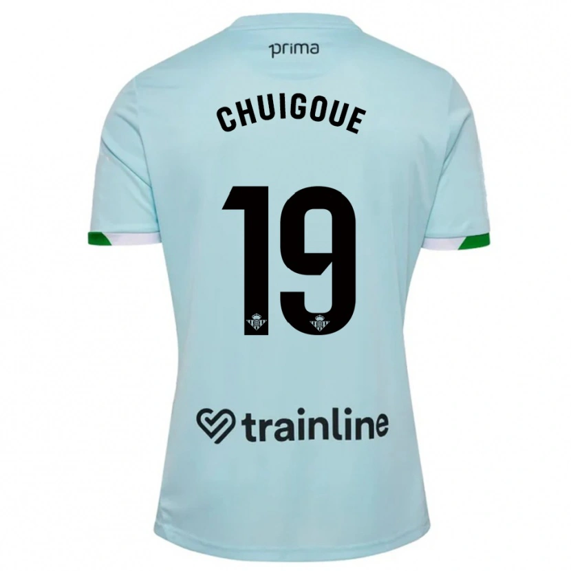 Danxen Hombre Camiseta Dorine Chuigoué #19 Celeste Verde 2ª Equipación 2025/26 La Camisa México