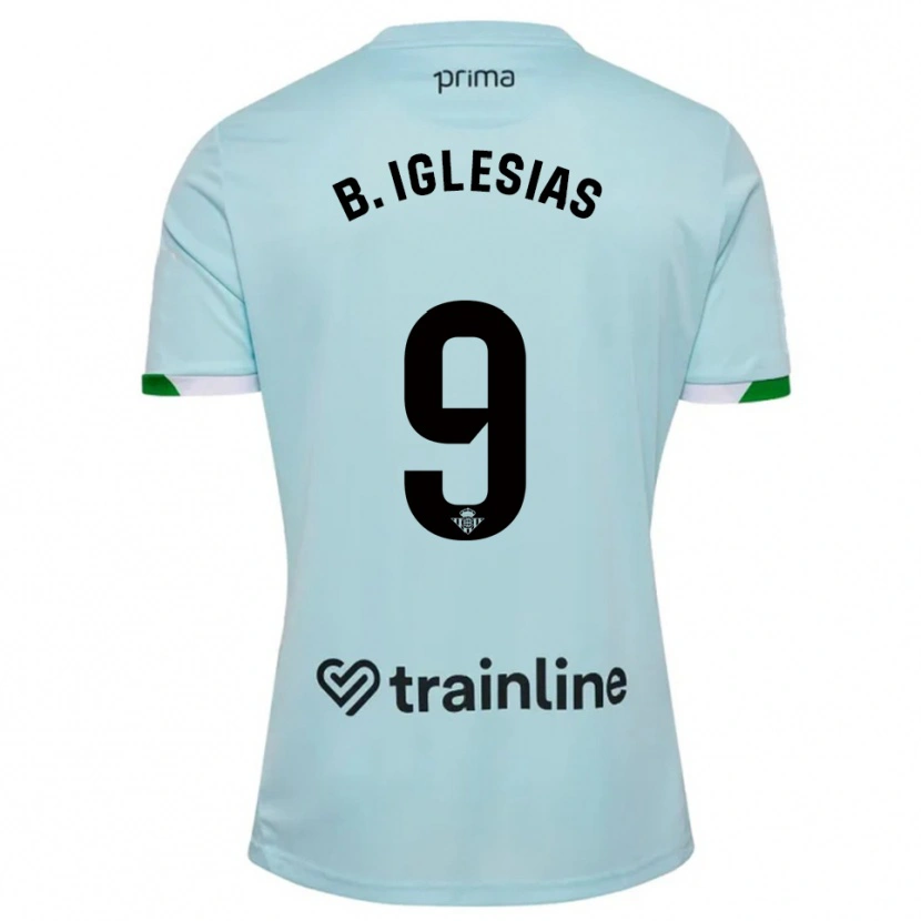 Danxen Hombre Camiseta Borja Iglesias #9 Celeste Verde 2ª Equipación 2025/26 La Camisa México