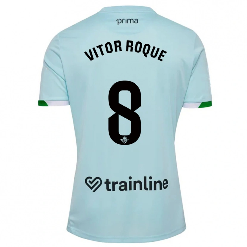 Danxen Hombre Camiseta Vitor Roque #8 Celeste Verde 2ª Equipación 2025/26 La Camisa México