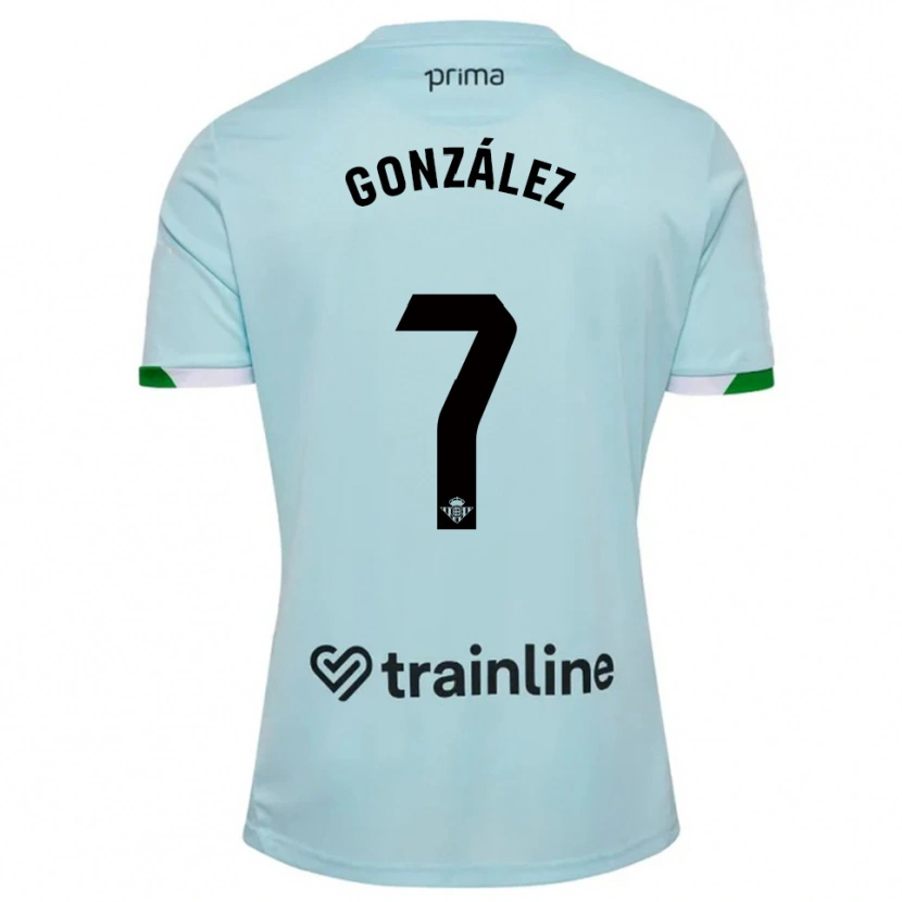 Danxen Hombre Camiseta Antonio González #7 Celeste Verde 2ª Equipación 2025/26 La Camisa México