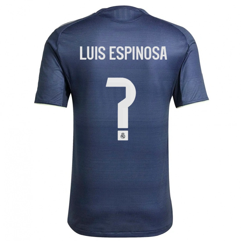 Danxen Hombre Camiseta José Luis Espinosa #0 Azul Marino Plata 2ª Equipación 2025/26 La Camisa México