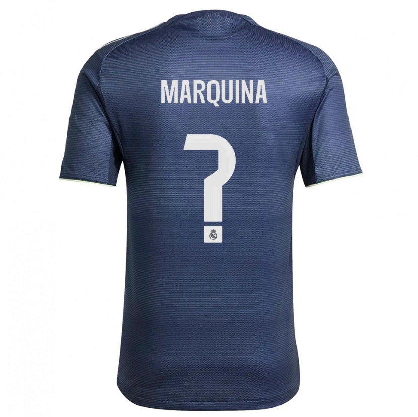 Danxen Hombre Camiseta Guillermo Marquina #0 Azul Marino Plata 2ª Equipación 2025/26 La Camisa México