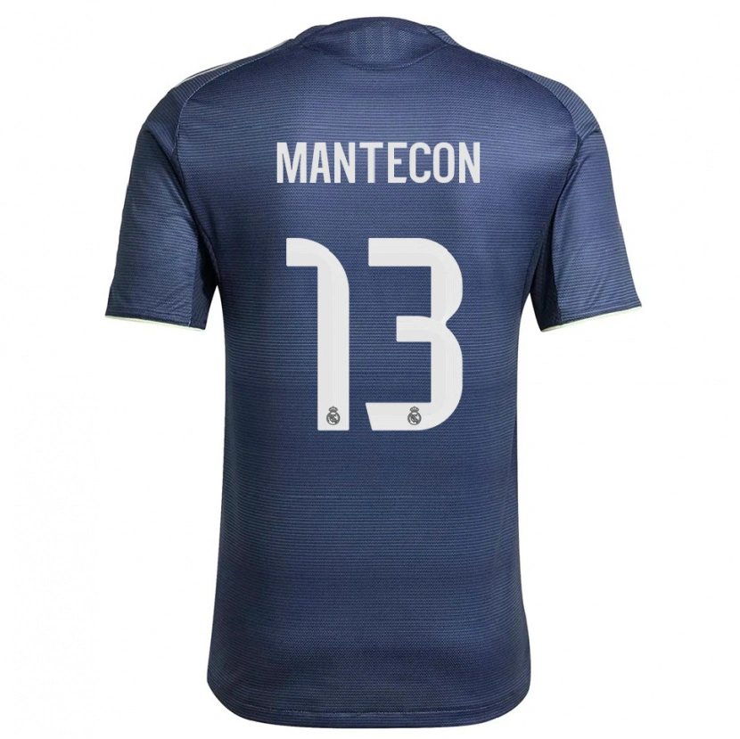 Danxen Hombre Camiseta Hugo Mantecón #13 Azul Marino Plata 2ª Equipación 2025/26 La Camisa México