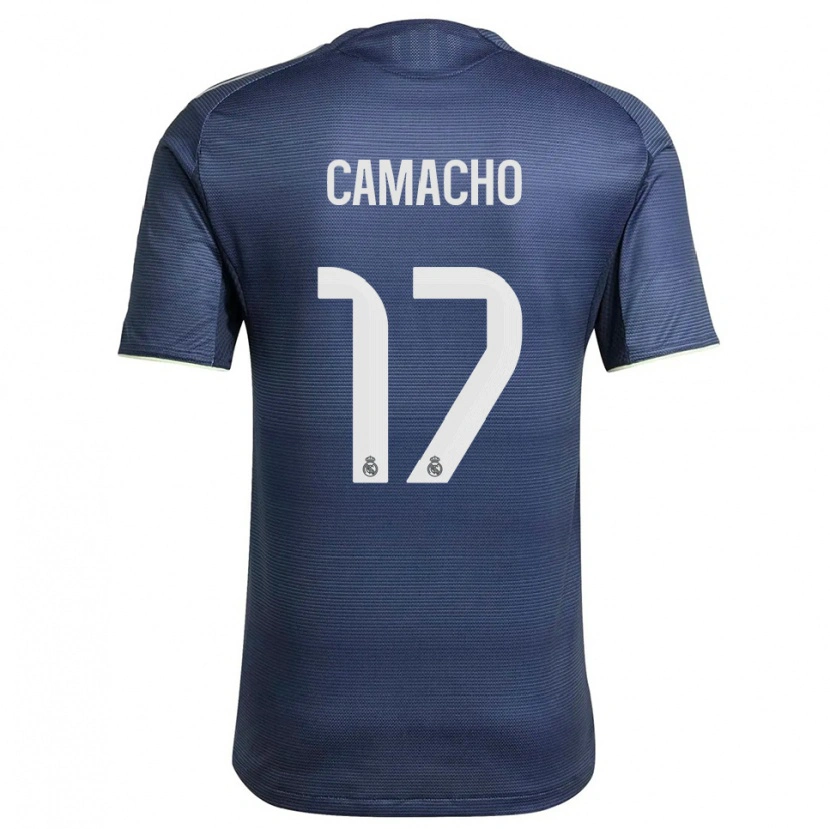 Danxen Hombre Camiseta Carla Camacho #17 Azul Marino Plata 2ª Equipación 2025/26 La Camisa México