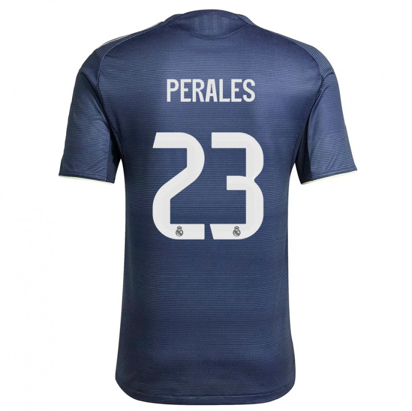 Danxen Hombre Camiseta Miguel Perales #23 Azul Marino Plata 2ª Equipación 2025/26 La Camisa México