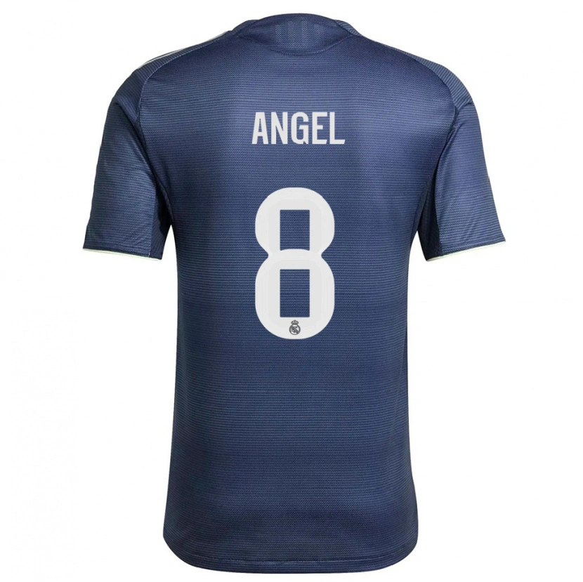 Danxen Hombre Camiseta Manuel Ángel #8 Azul Marino Plata 2ª Equipación 2025/26 La Camisa México
