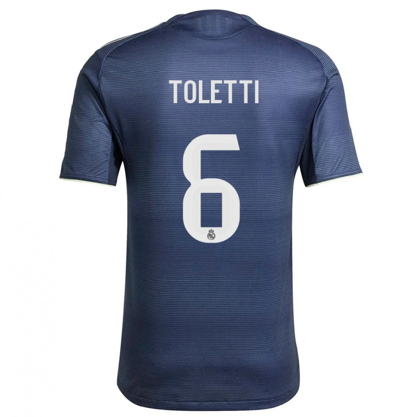 Danxen Hombre Camiseta Sandie Toletti #6 Azul Marino Plata 2ª Equipación 2025/26 La Camisa México