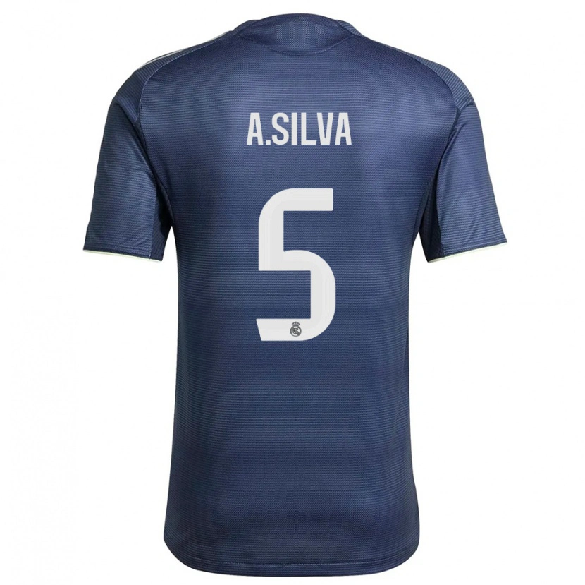 Danxen Hombre Camiseta Antonia Silva #5 Azul Marino Plata 2ª Equipación 2025/26 La Camisa México