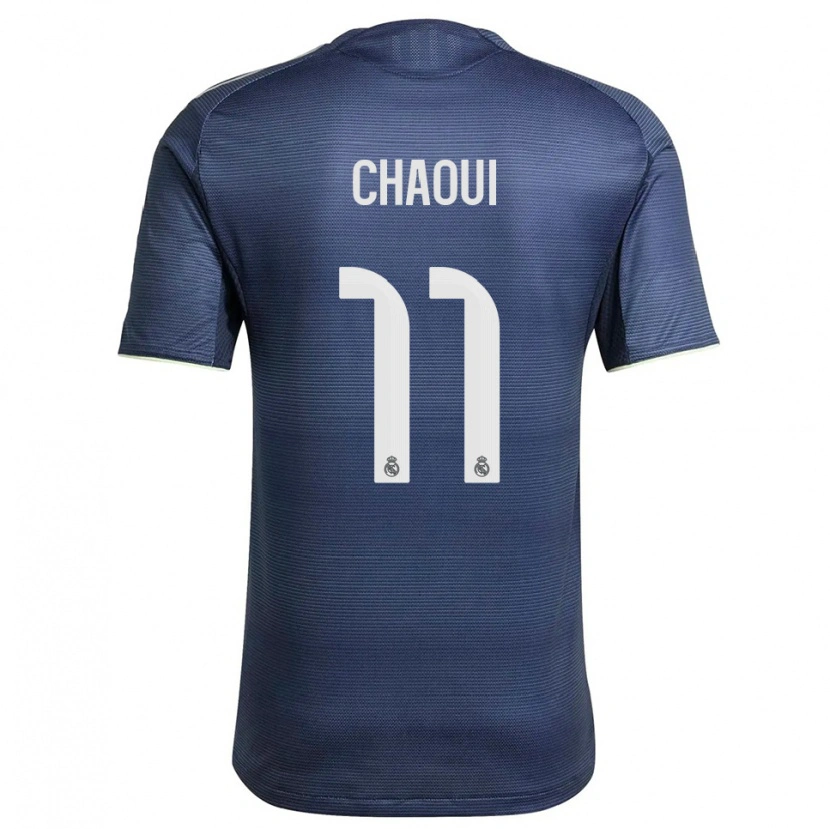Danxen Hombre Camiseta Omar Chaoui #11 Azul Marino Plata 2ª Equipación 2025/26 La Camisa México